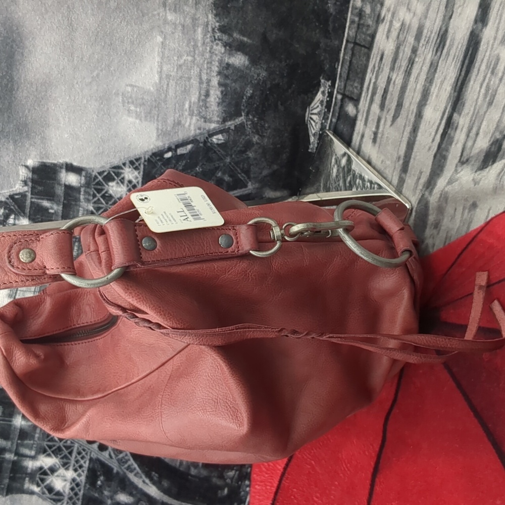 Free People Rare Find Raspberry Hobo - Picture 3 of 14